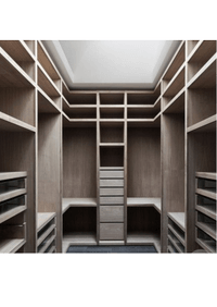 П-образная гардеробная комната в классическом стиле Темиртау