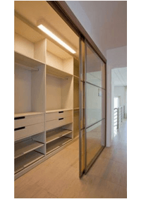 Линейная гардеробная комната с дверями купе Темиртау