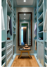 Параллельная гардеробная комната с большим зеркалом Темиртау