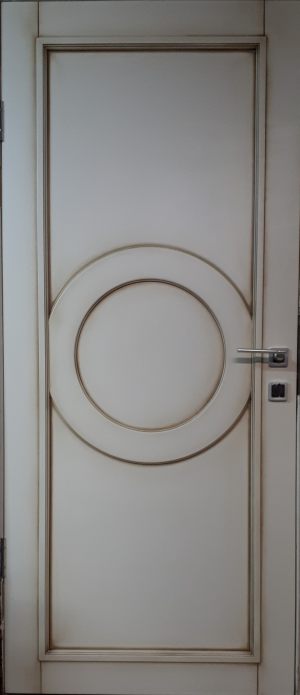 Межкомнатная дверь в профиле массив (эмаль с патиной) Темиртау